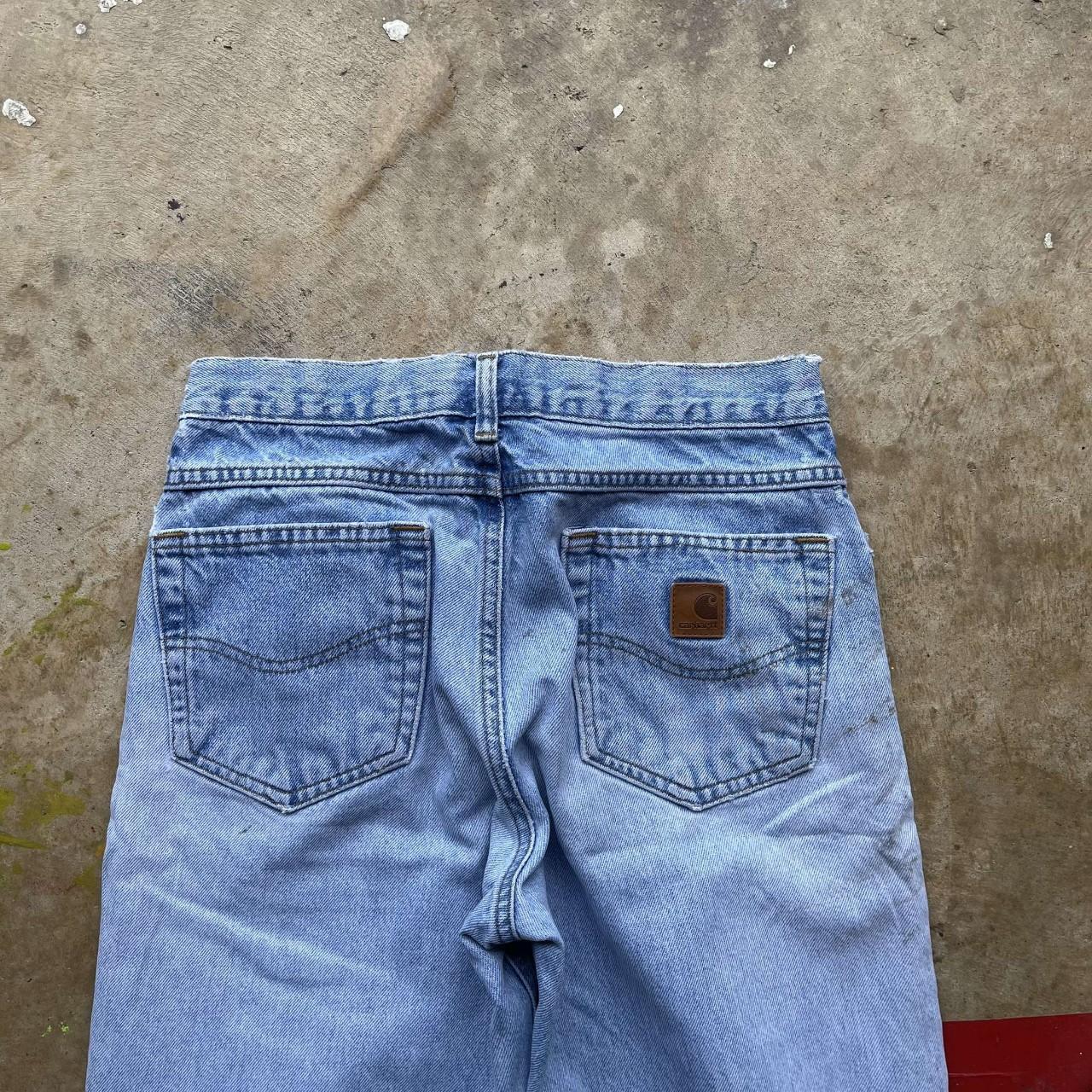 Vintage Y2K Carhartt Work Wear Denim Jeans... - Depop