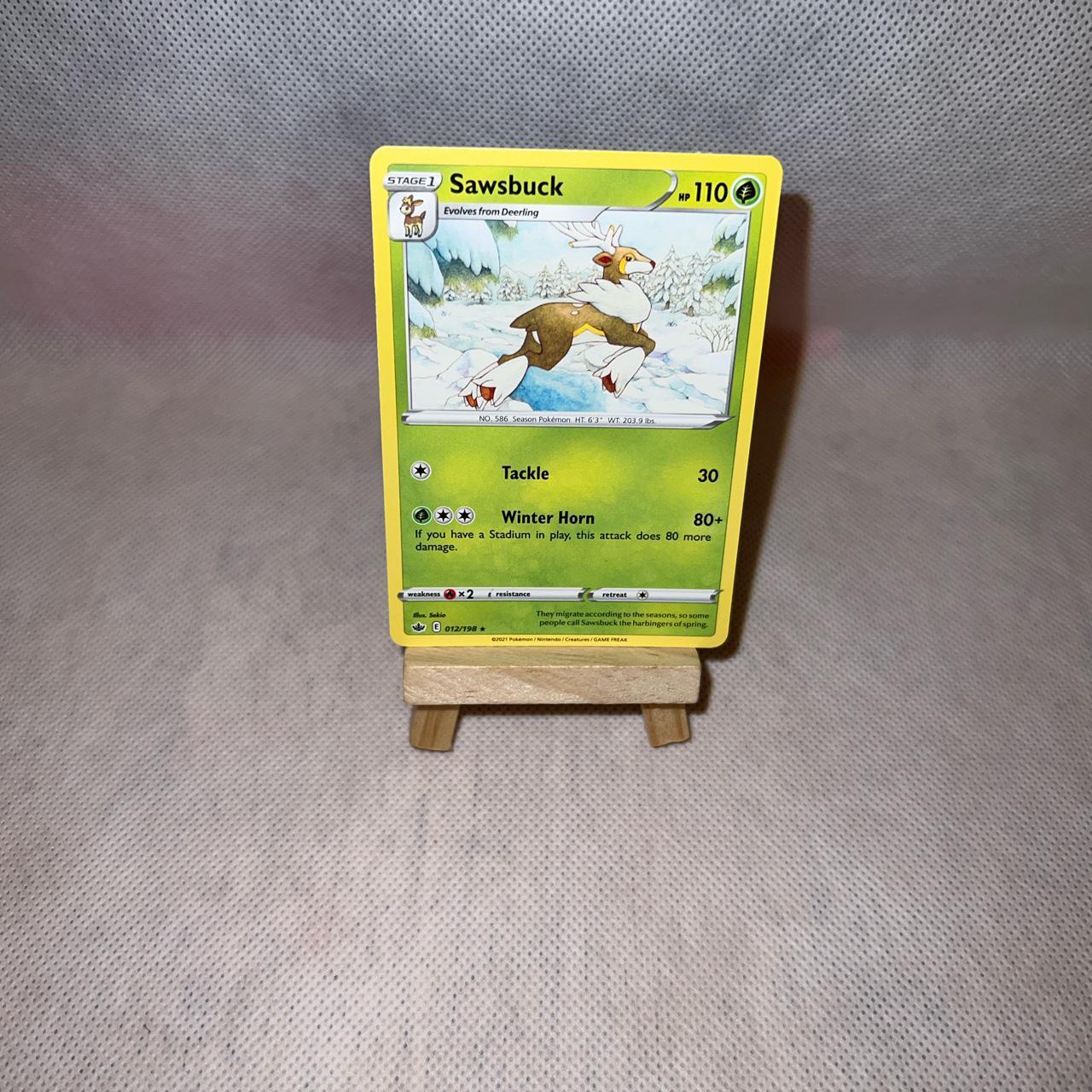 012/198 Sawsbuck Rare Card SWSH06 Chilling Reign Depop