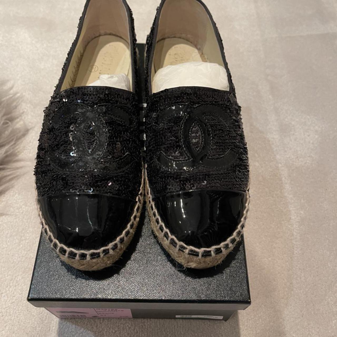 Black clearance sequin espadrilles