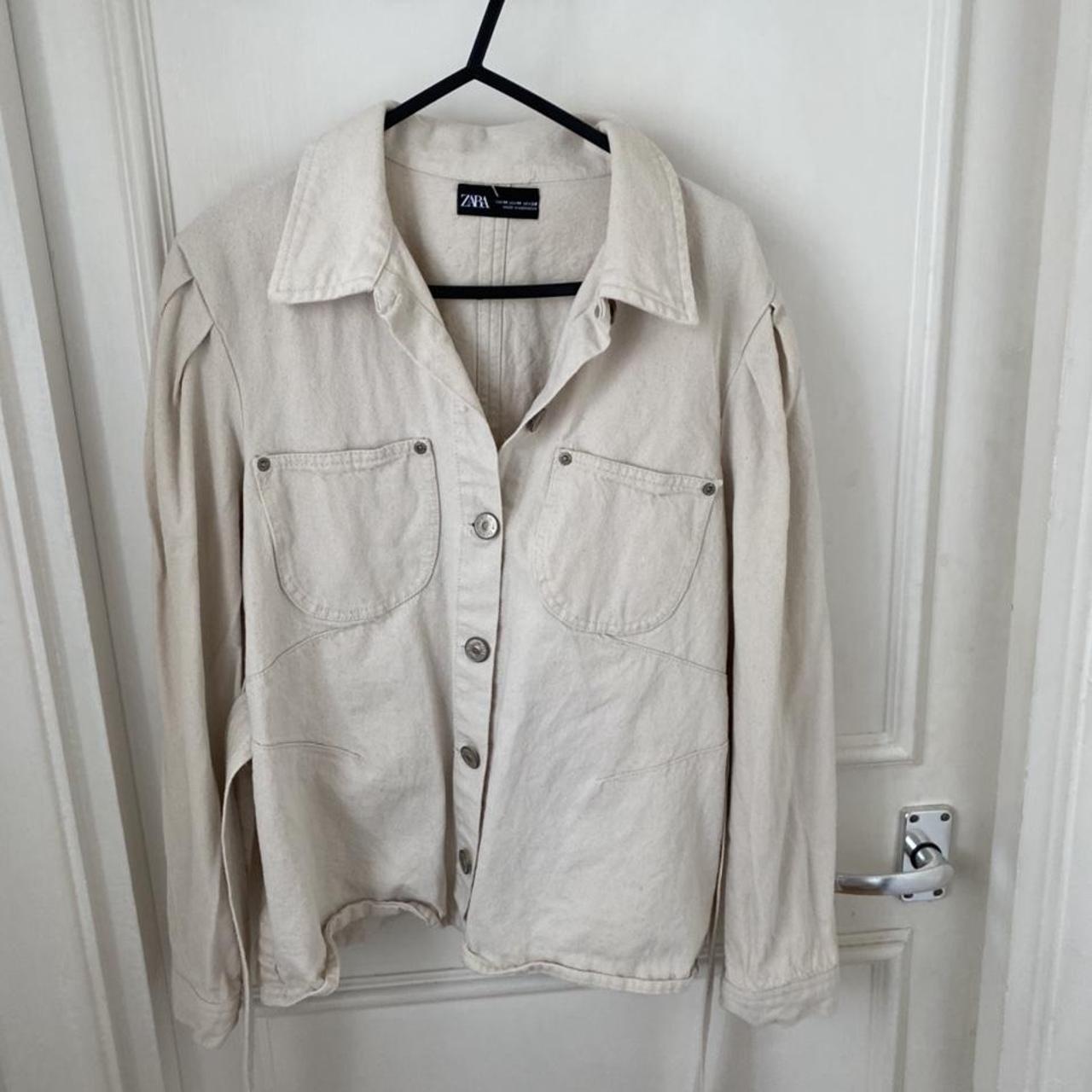 cream shirt zara