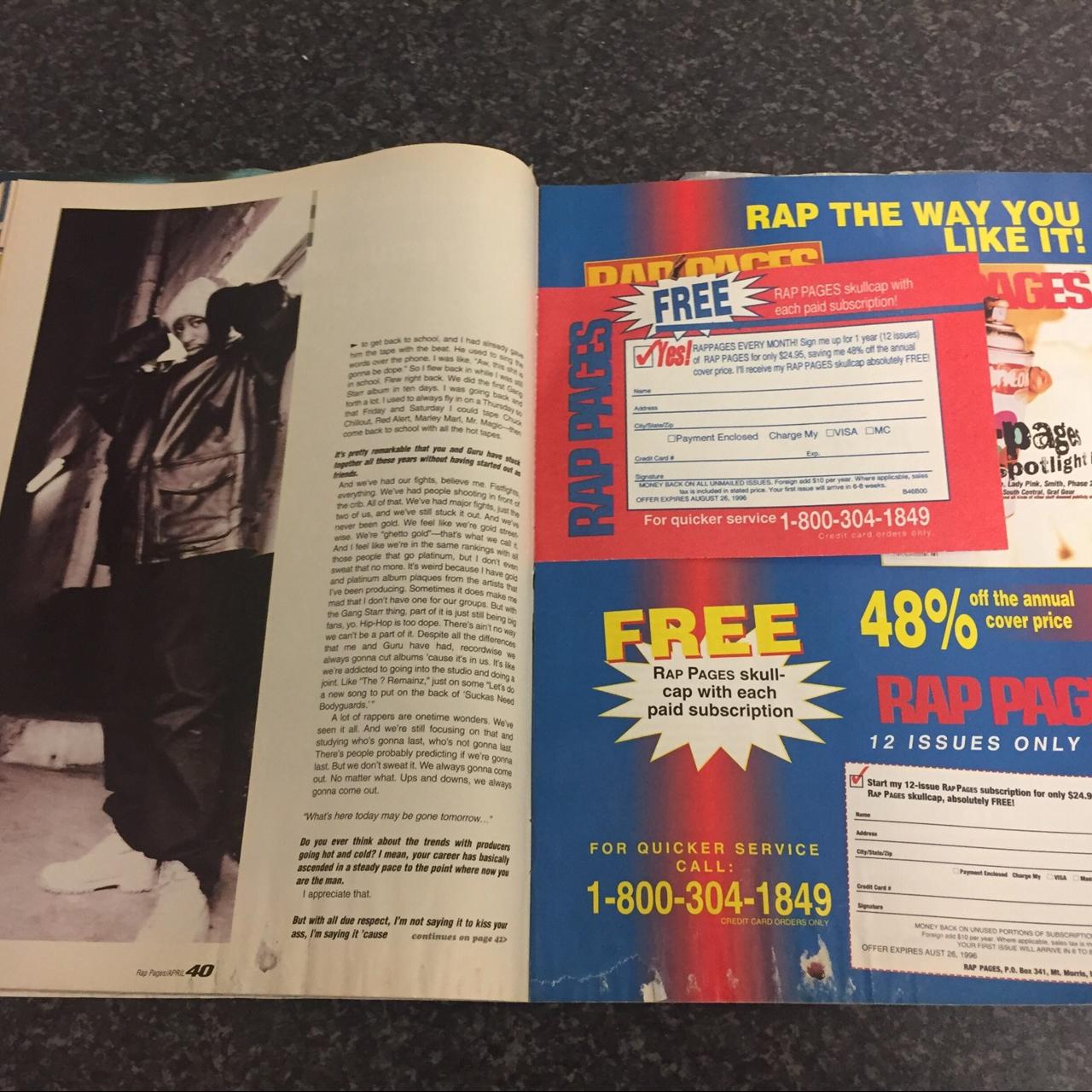 Rap Pages magazine discontinued vintage hip hop