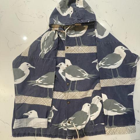 Vintage Michigan Rag Co. Jacket Size L/XL shops SEAGULLS Button Up Hood Rare Color