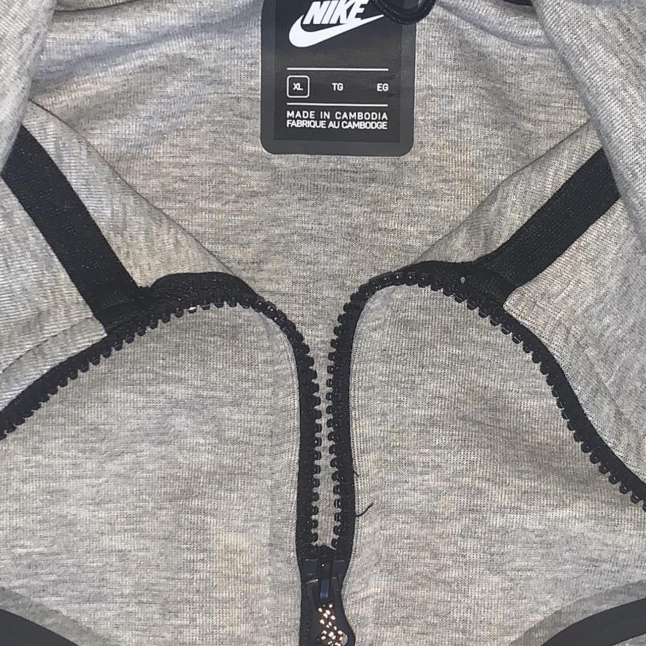 Grey Nike tech fleece hoodie - Depop
