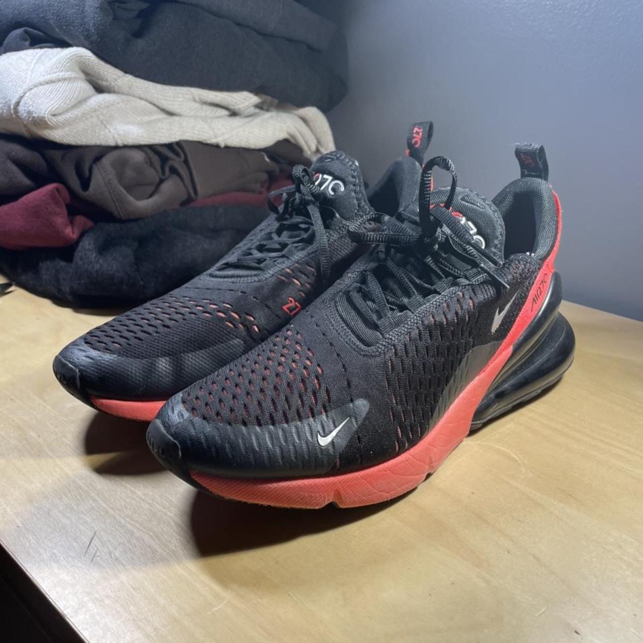 Nike air max 270 mens hotsell red and black