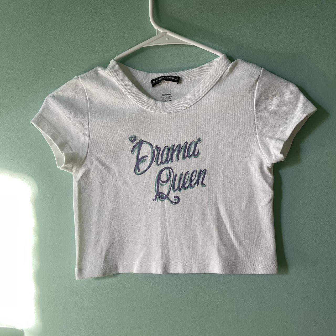 cute brandy melville "drama queen" shirt no flaws,... Depop