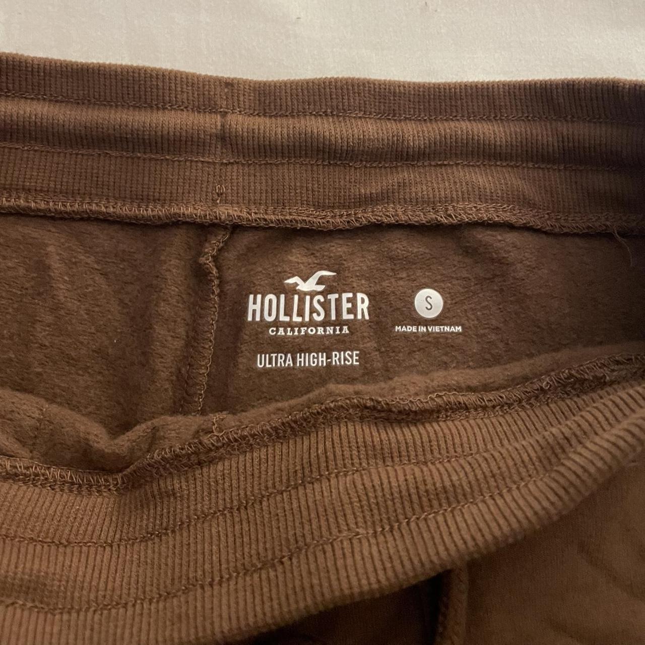 Brown hollister ultra high rise sweatpants in - Depop