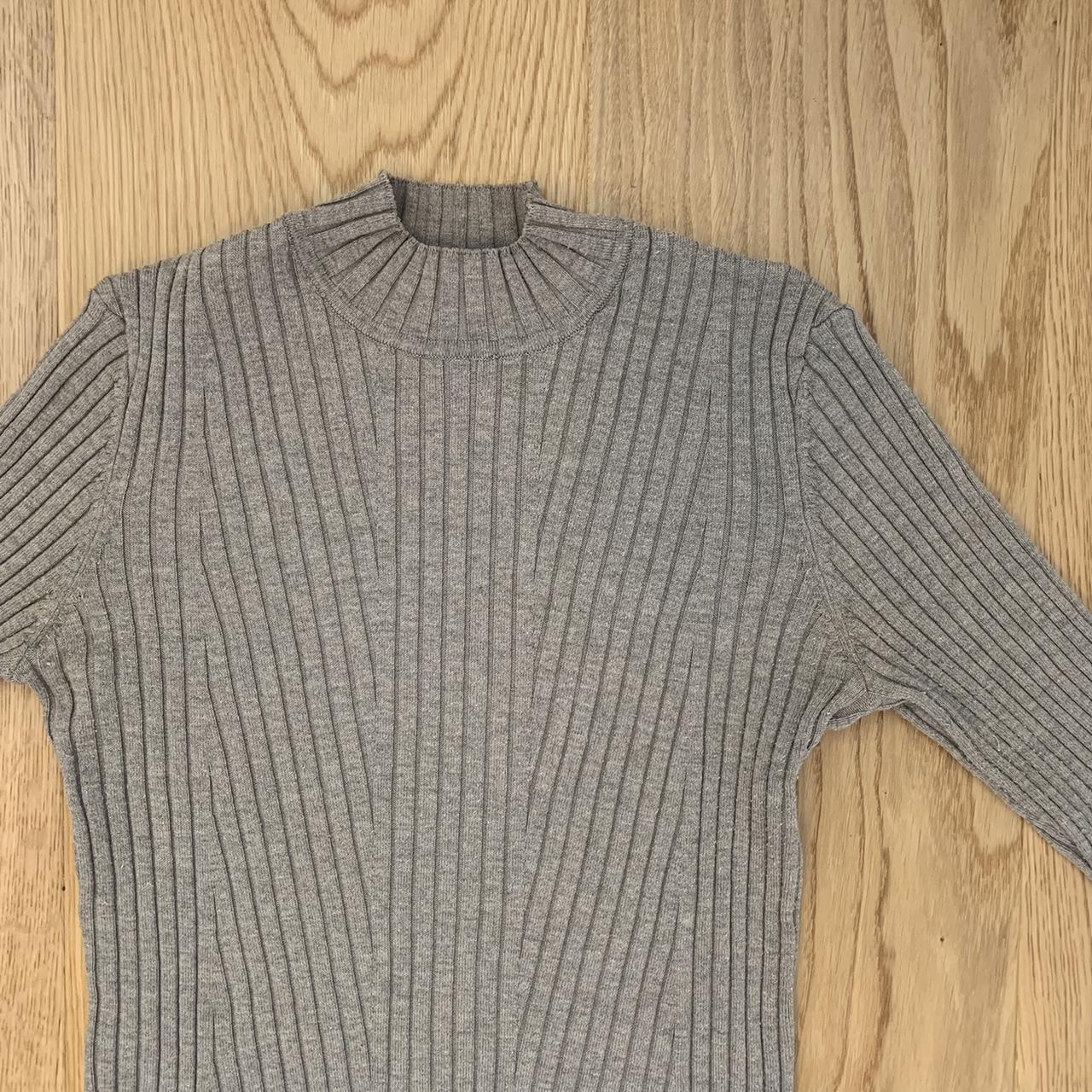 Ribbed Turtle Neck Jumper From H M Size Extra Small Depop