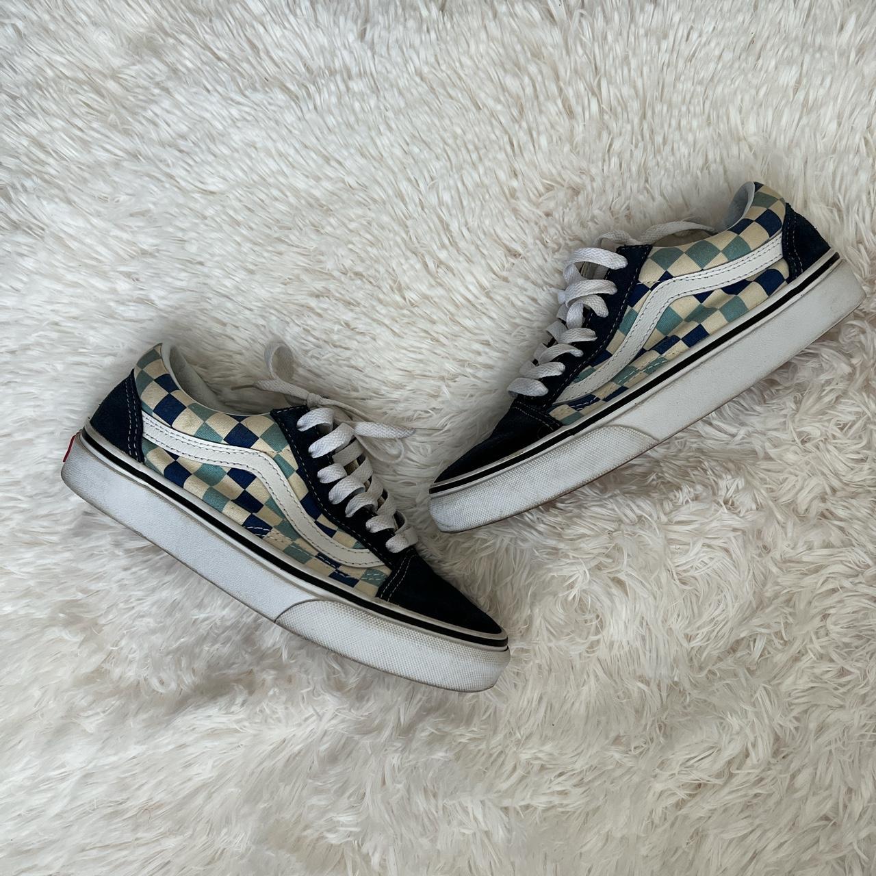 Blue topaz shop checkerboard vans