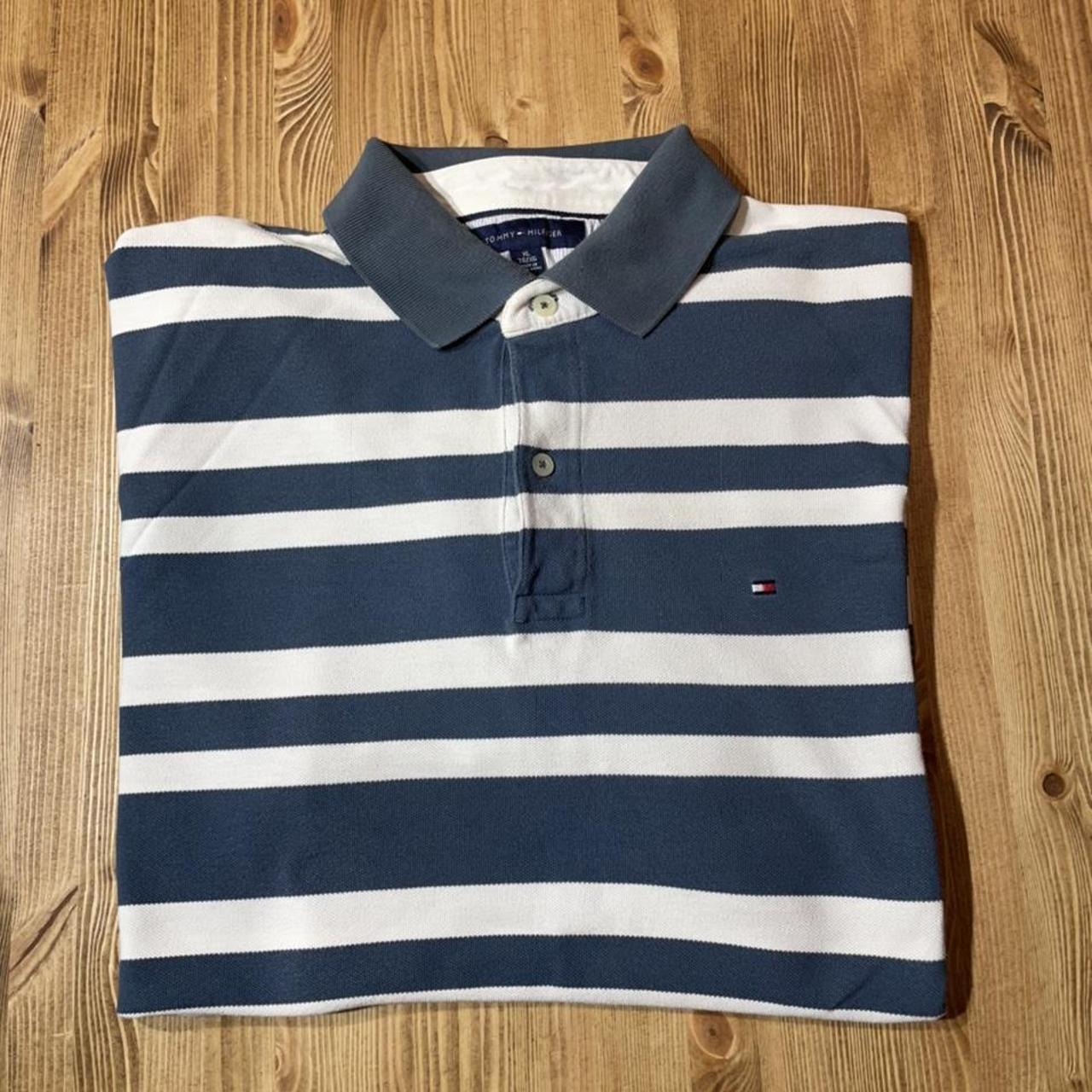 Tommy Hilfiger Striped Polo Shirt Depop