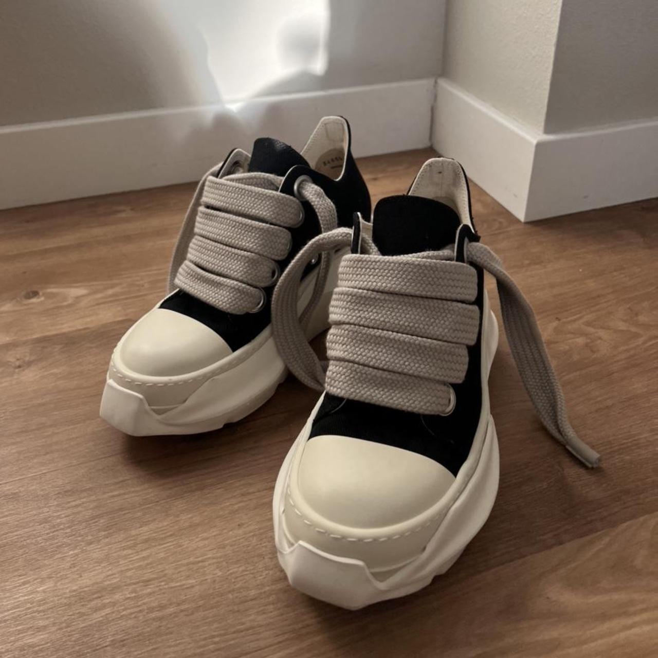 Rick Owens DrkShdw Black Abstract Sneakers Wide... - Depop