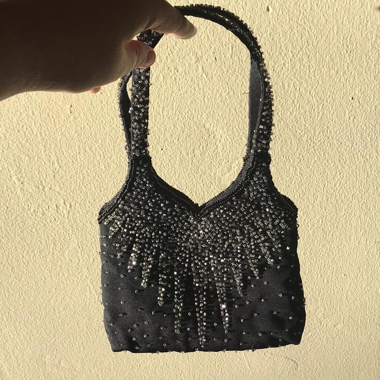 gorgeous 90's beaded gold mini bag •price negotiable - Depop