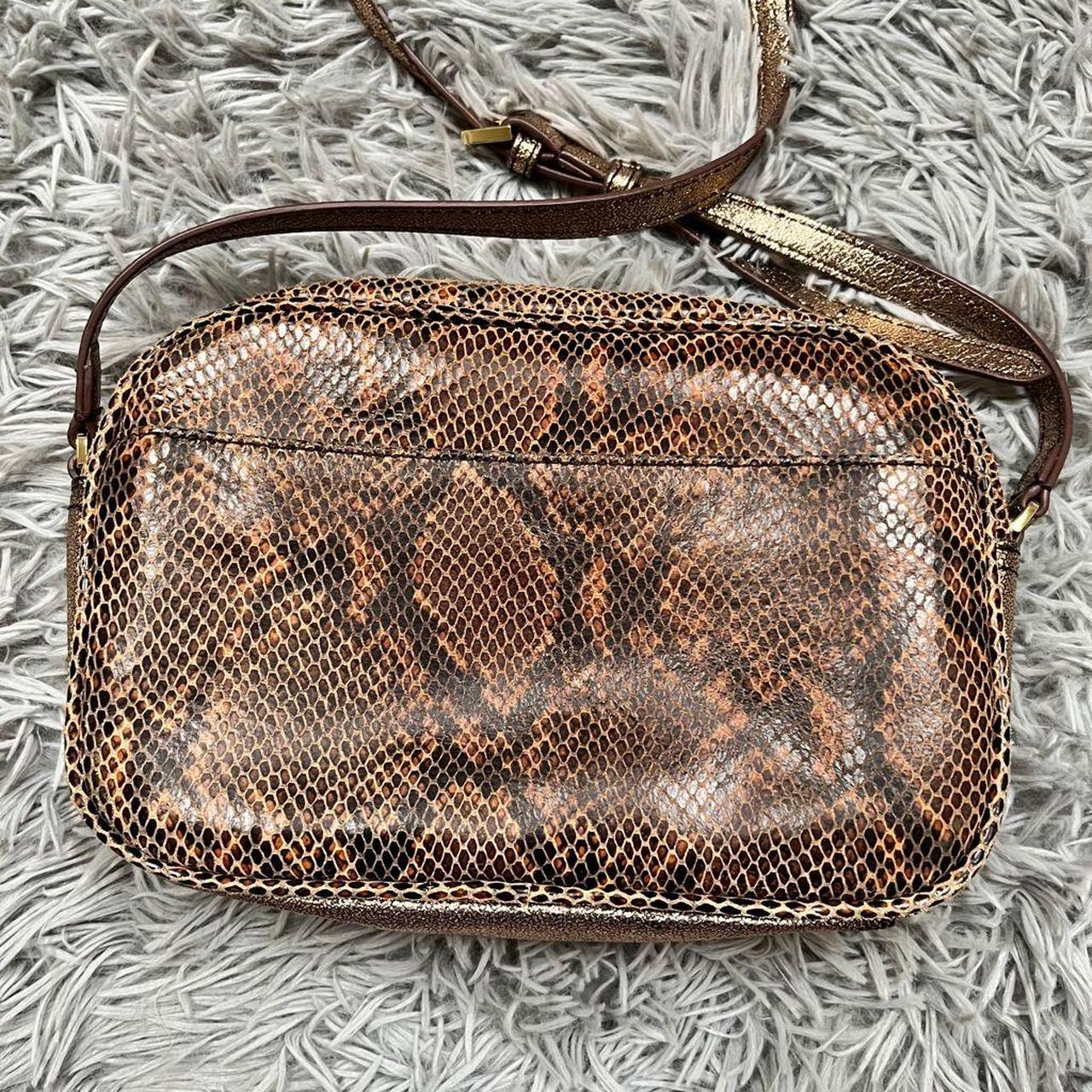 G.I.L.I Leather Snakeskin Crossbody Bag Depop