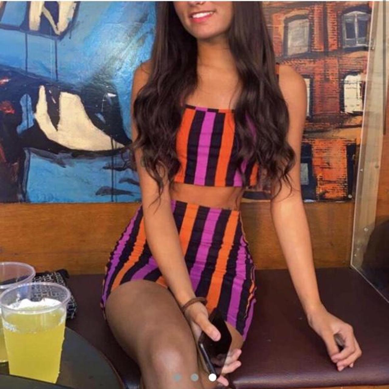 Motel Rocks striped skirt co ord