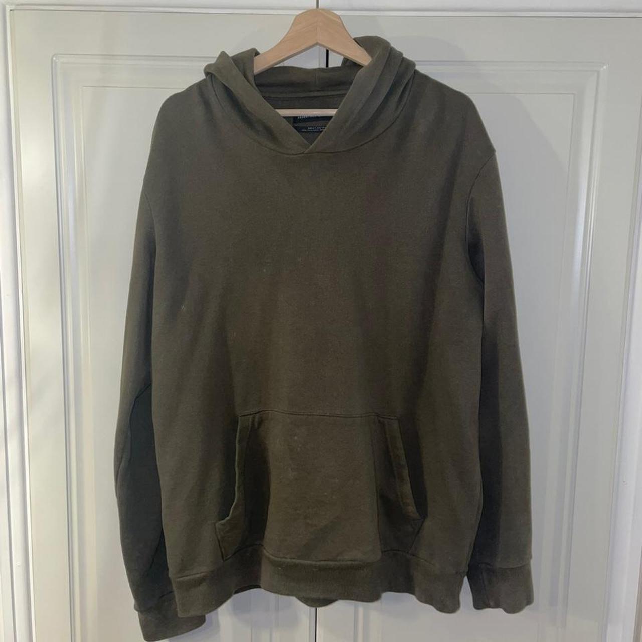 Zara essentials khaki hoodie - Depop