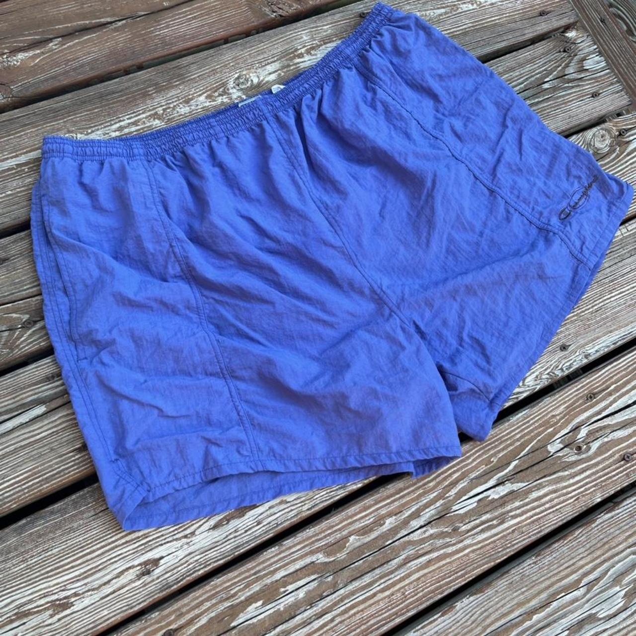 Retro Champion Trunks Blue vintage champion swim... - Depop