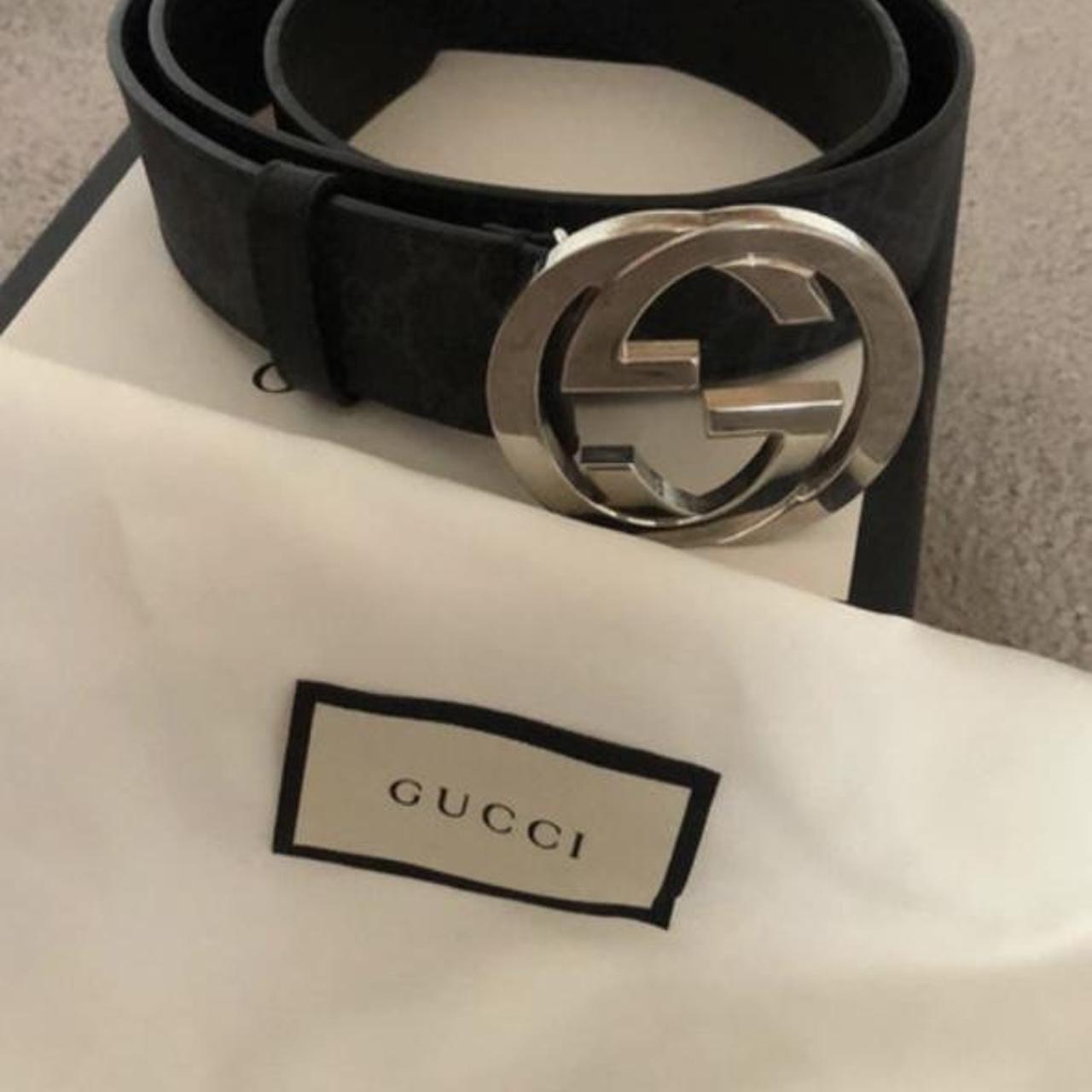 Mens Gucci belt used rrp £350 online. Used scratches... - Depop