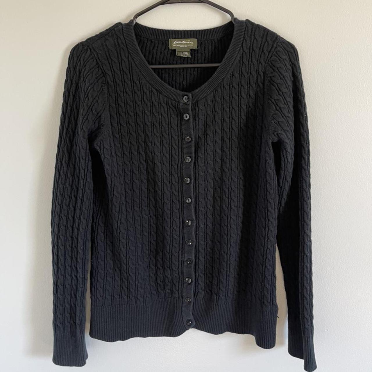 Button down Eddie Bauer cardigan/sweater. Tagged as... - Depop