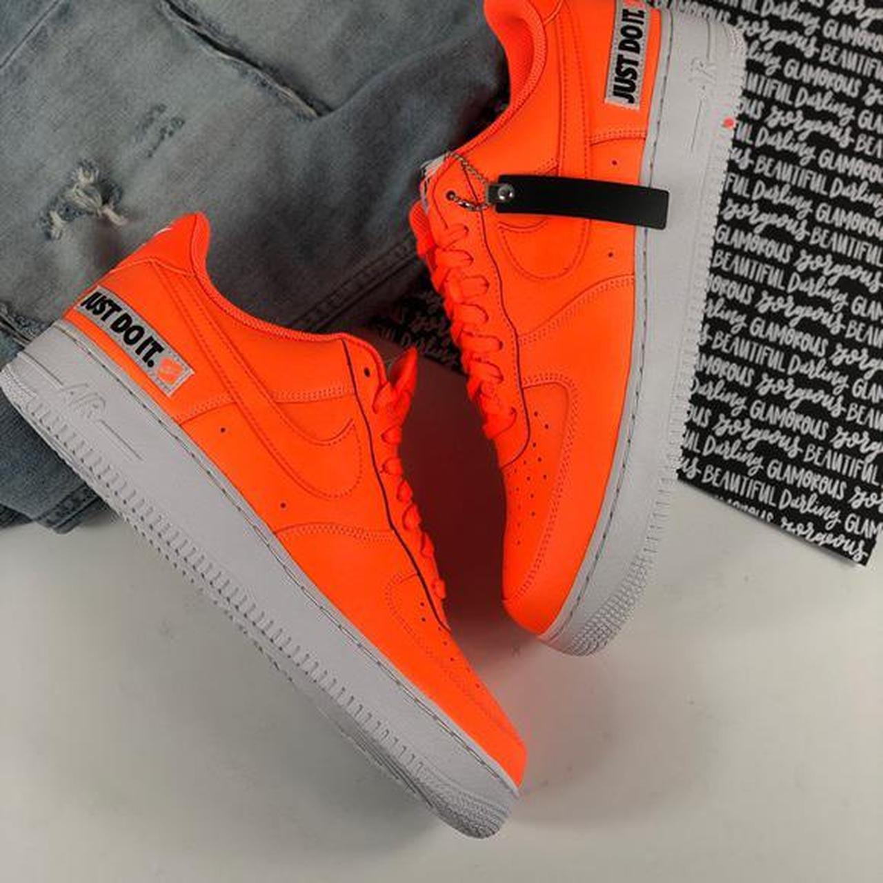 bright orange air forces