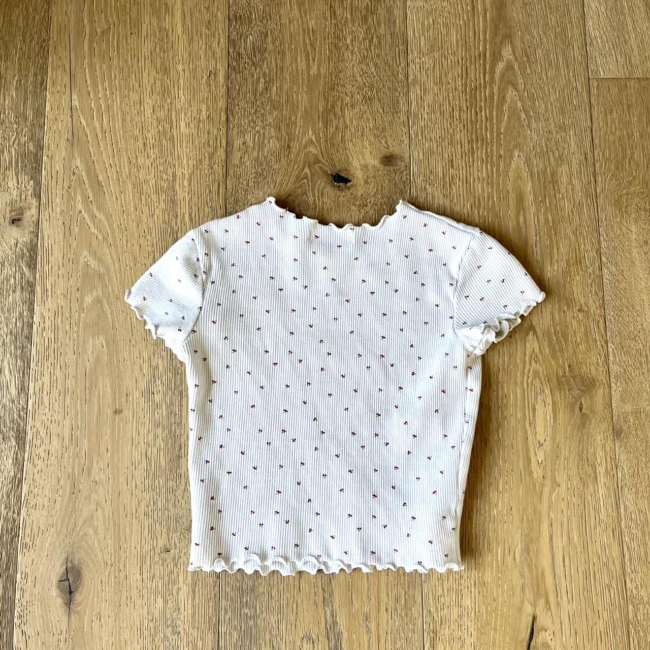 Bershka cherry crop top - Depop