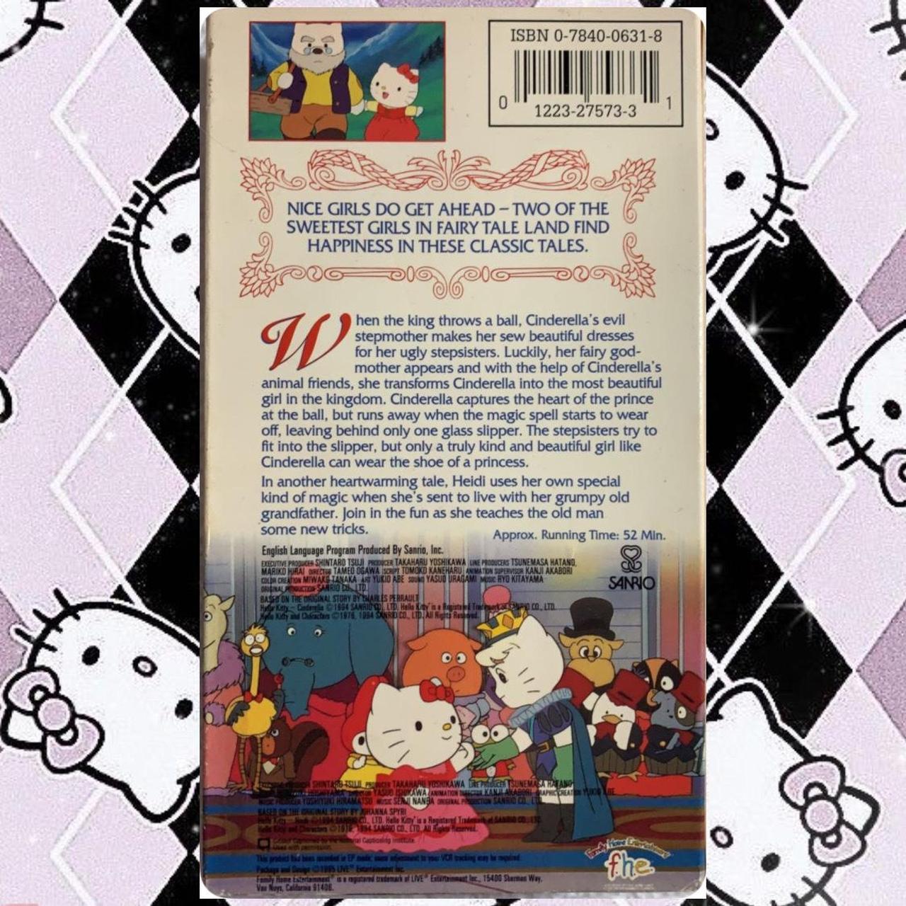 Hello Kitty 1999 “cinderella” Vhs Tape Box Has A Depop