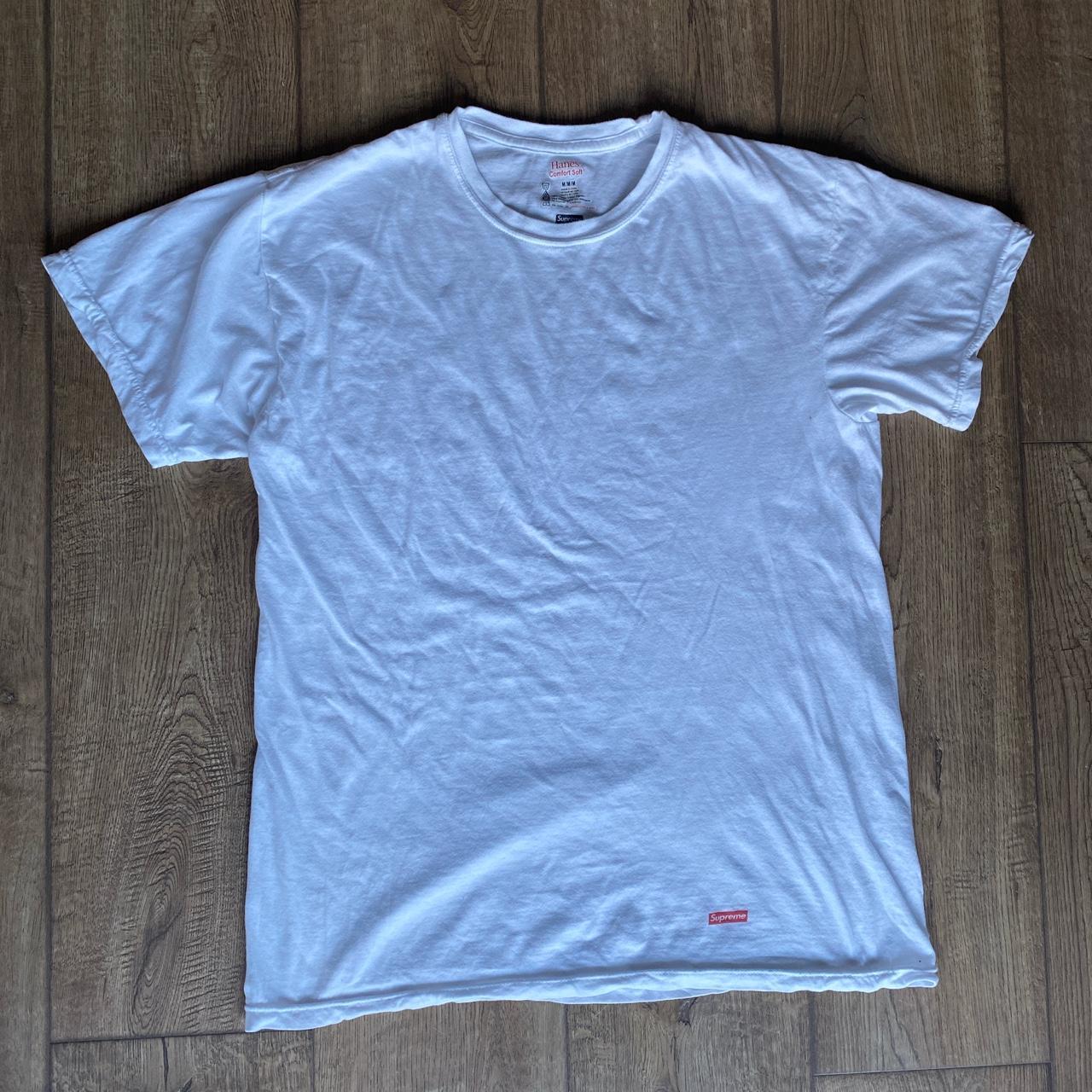 Supreme white Hanes T-shirt. Worn a handful of times... - Depop