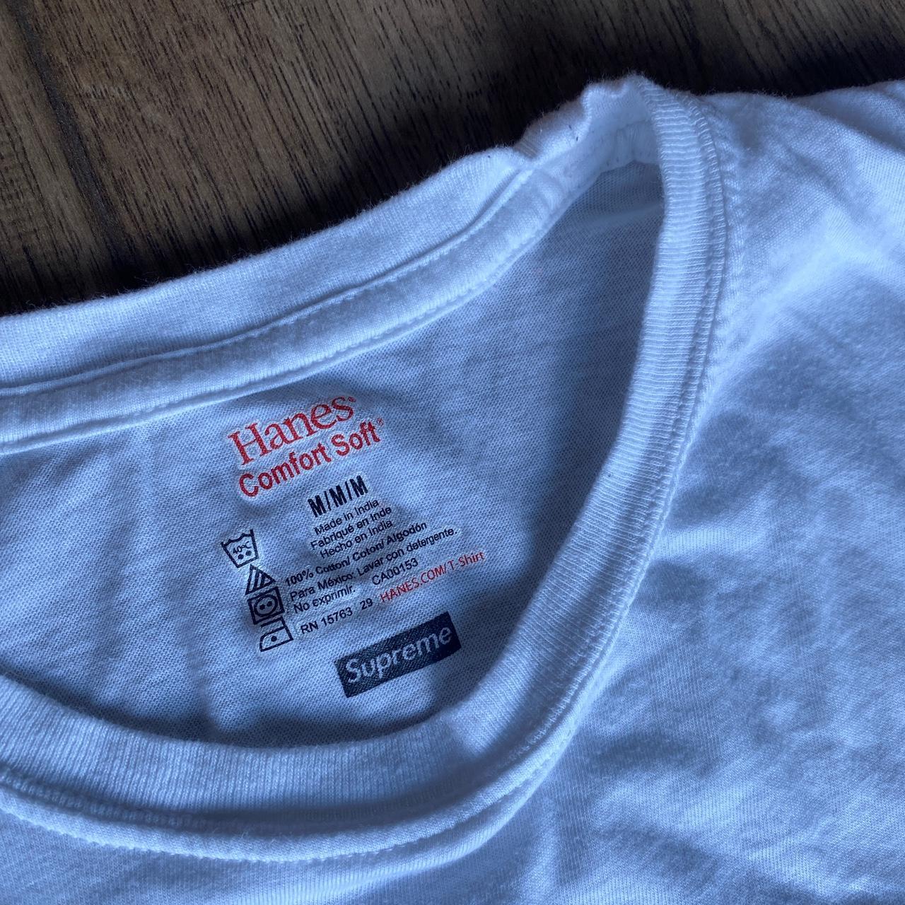 Supreme white Hanes T-shirt. Worn a handful of times... - Depop