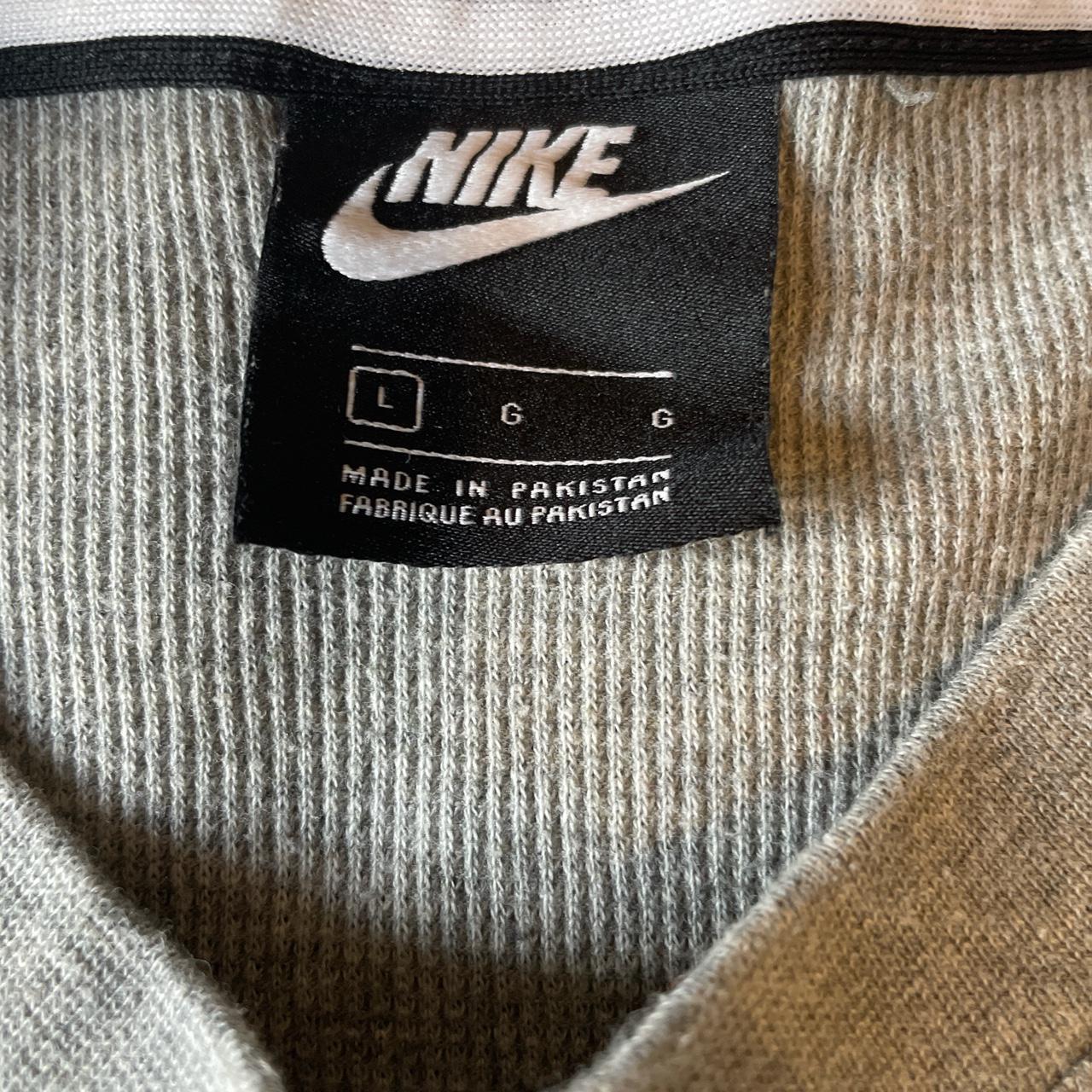 Nike waffleknit short sleeve t-shirt gray with small... - Depop