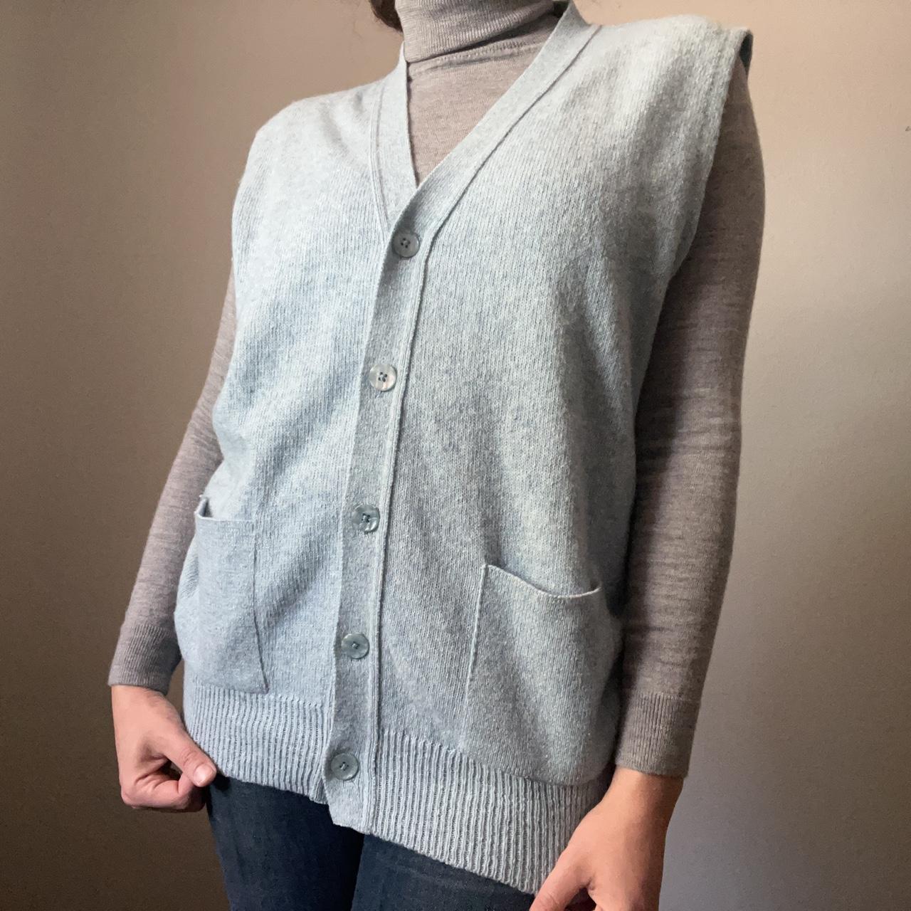 Lord Jeff Blue Cardigan Vest Calming sky blue color... Depop