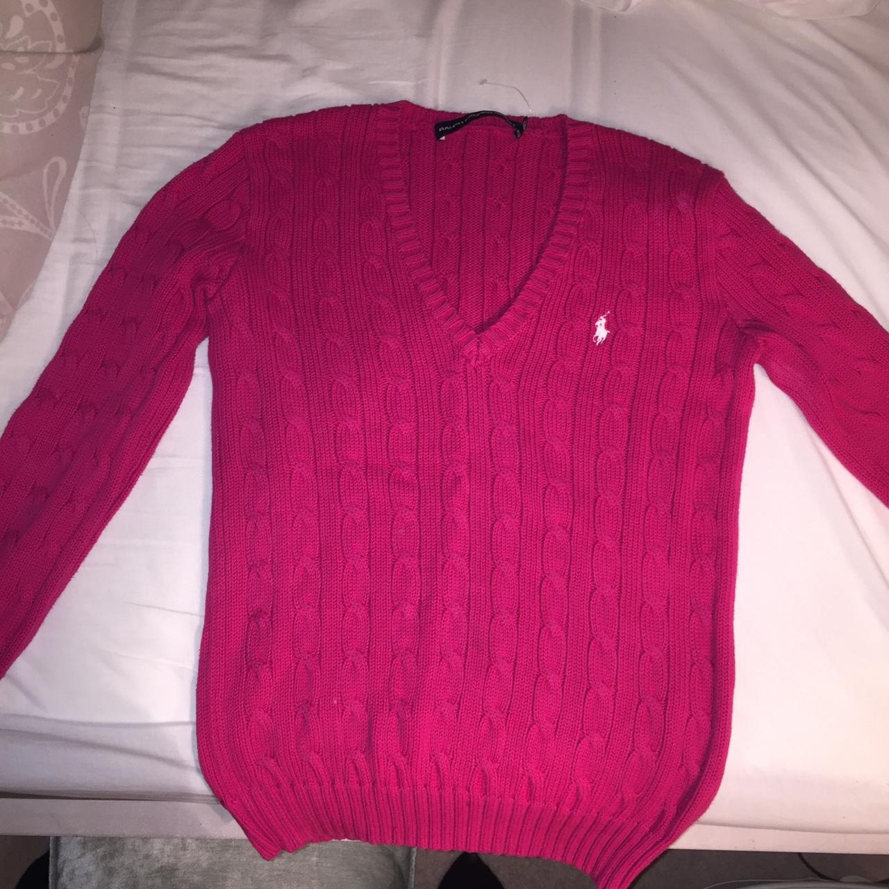 hot pink ralph lauren sweater