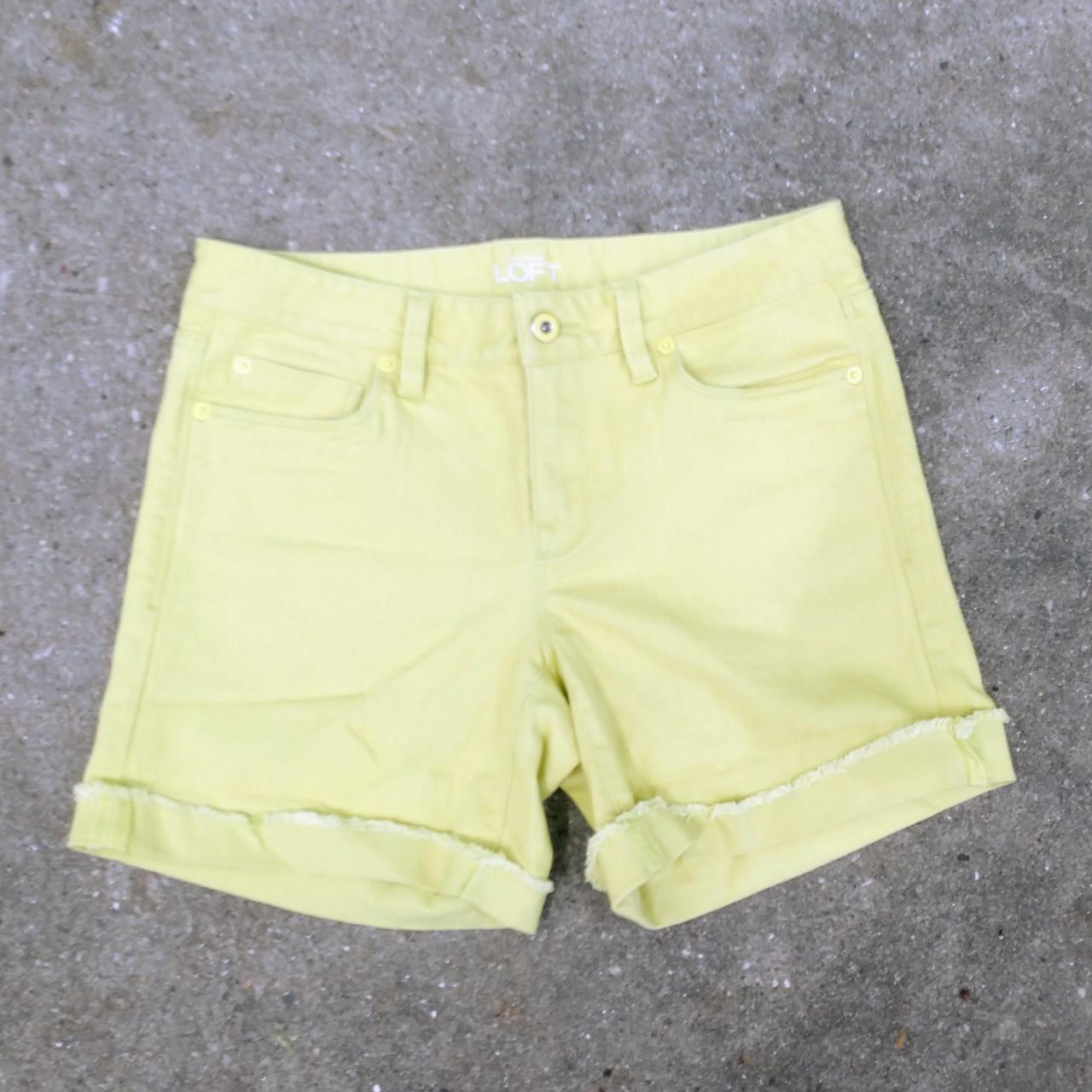 Vintage lowrise yellow jean Shorts by Ann Taylor... Depop