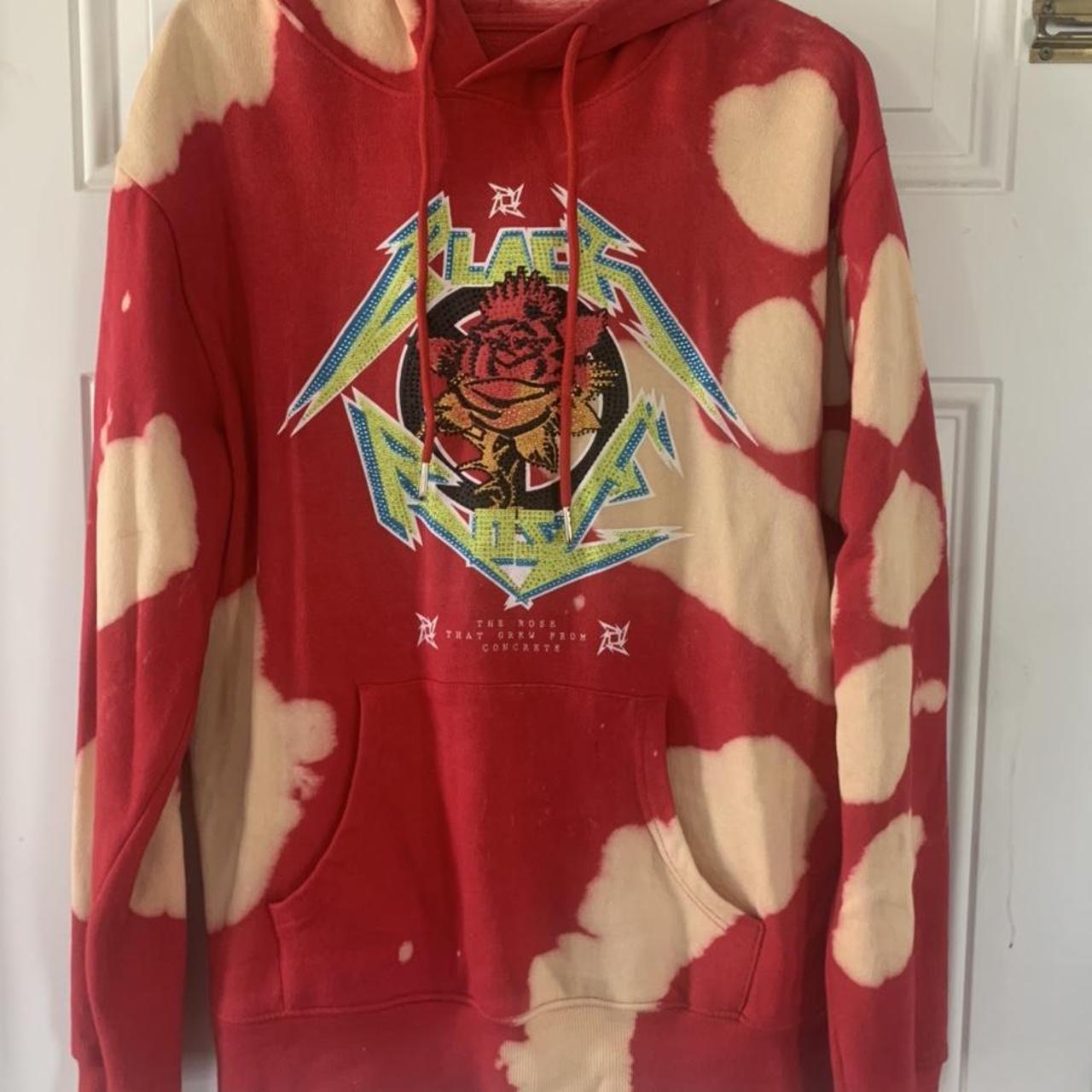 Tan and red online hoodie