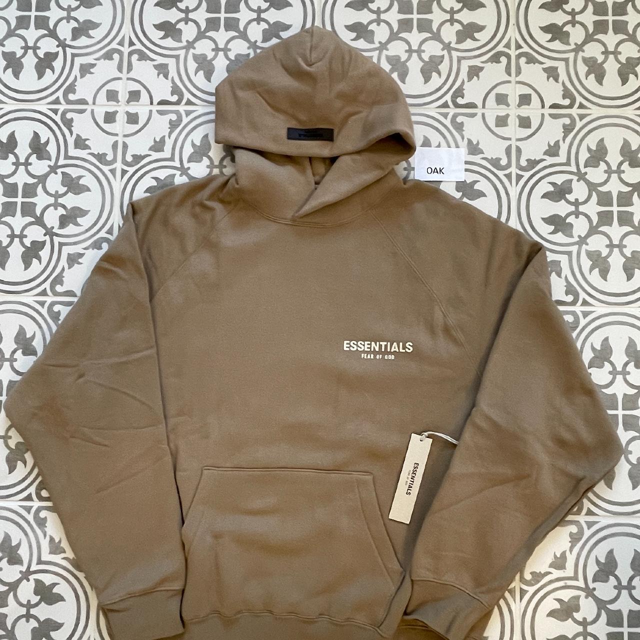 brown fear of god hoodie