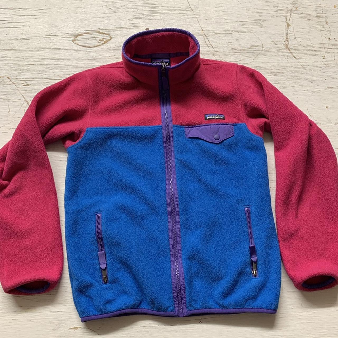 Patagonia color block zip up fleece Size small In