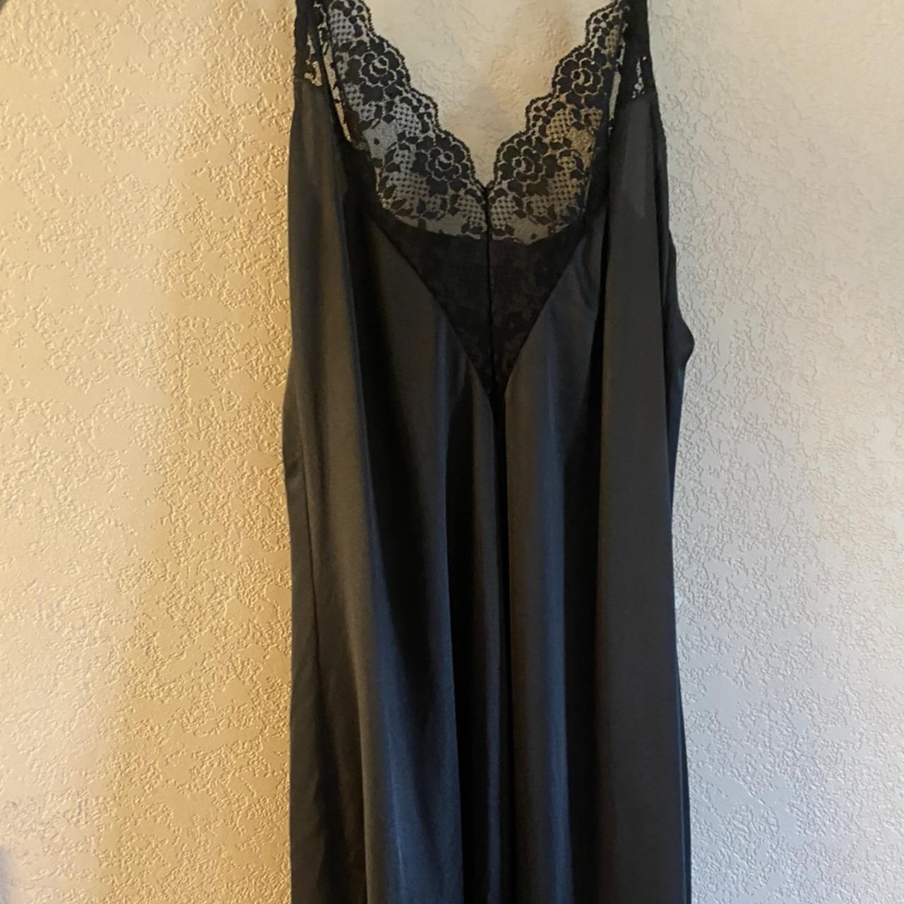 MIDI length black lingerie nightgown. She’s gorgeous... - Depop