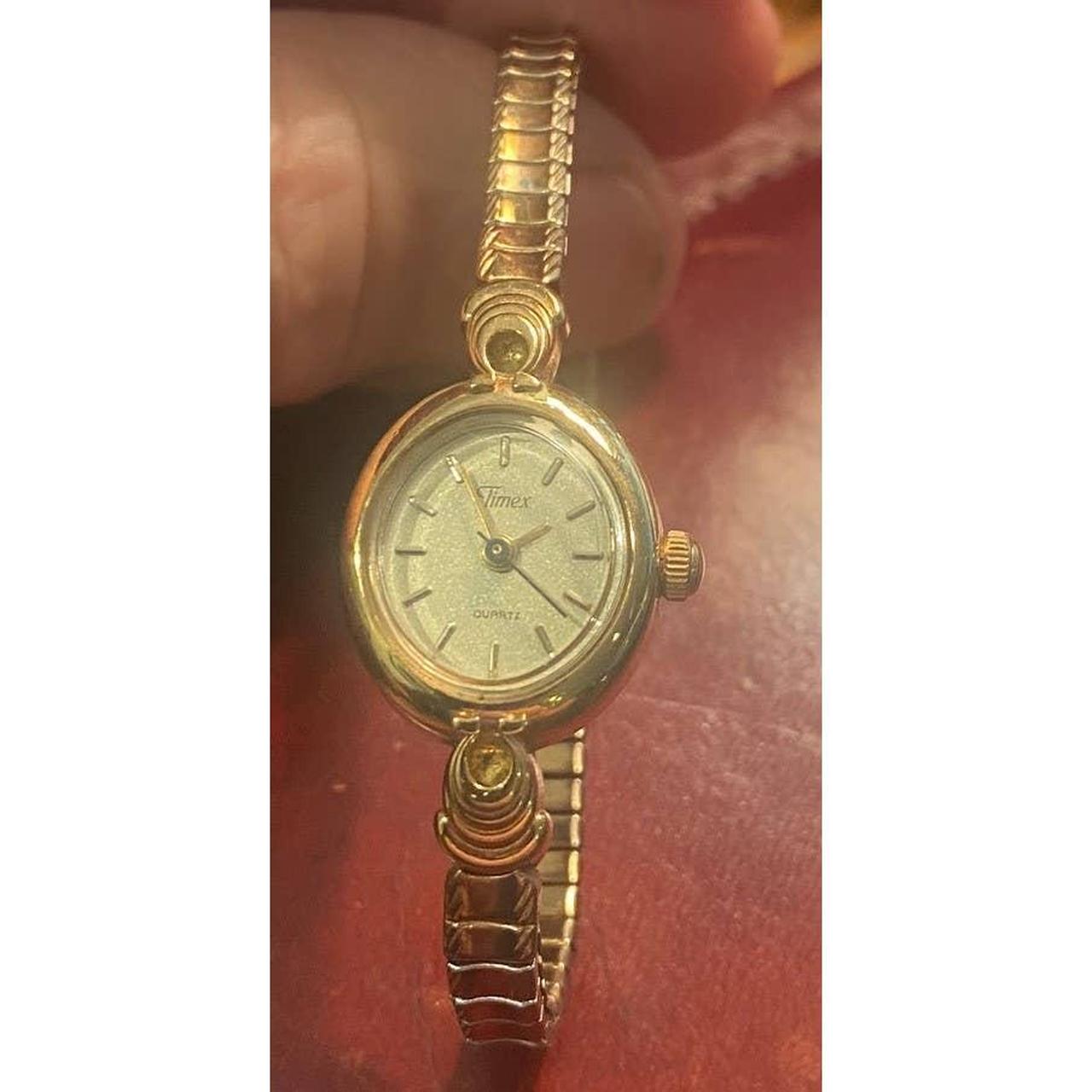 Women's Gold Tone 17mm Timex Watch, WR, Expanding... - Depop