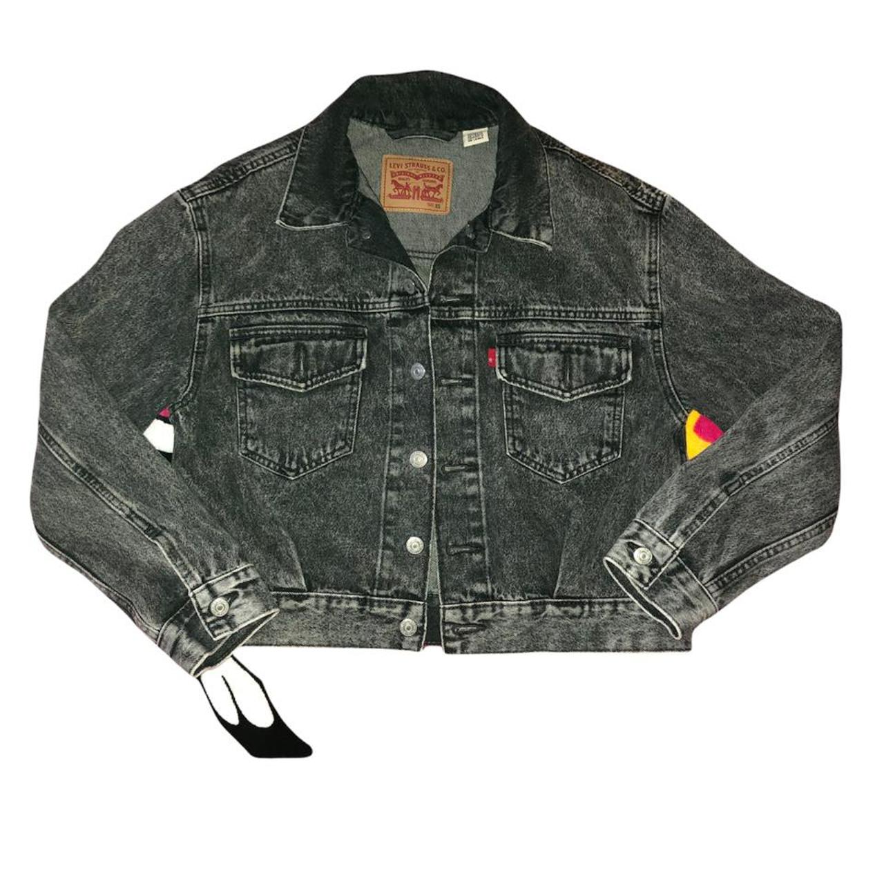 Oversized Levi’s Black Jean Jacket Unisex Timeless... Depop