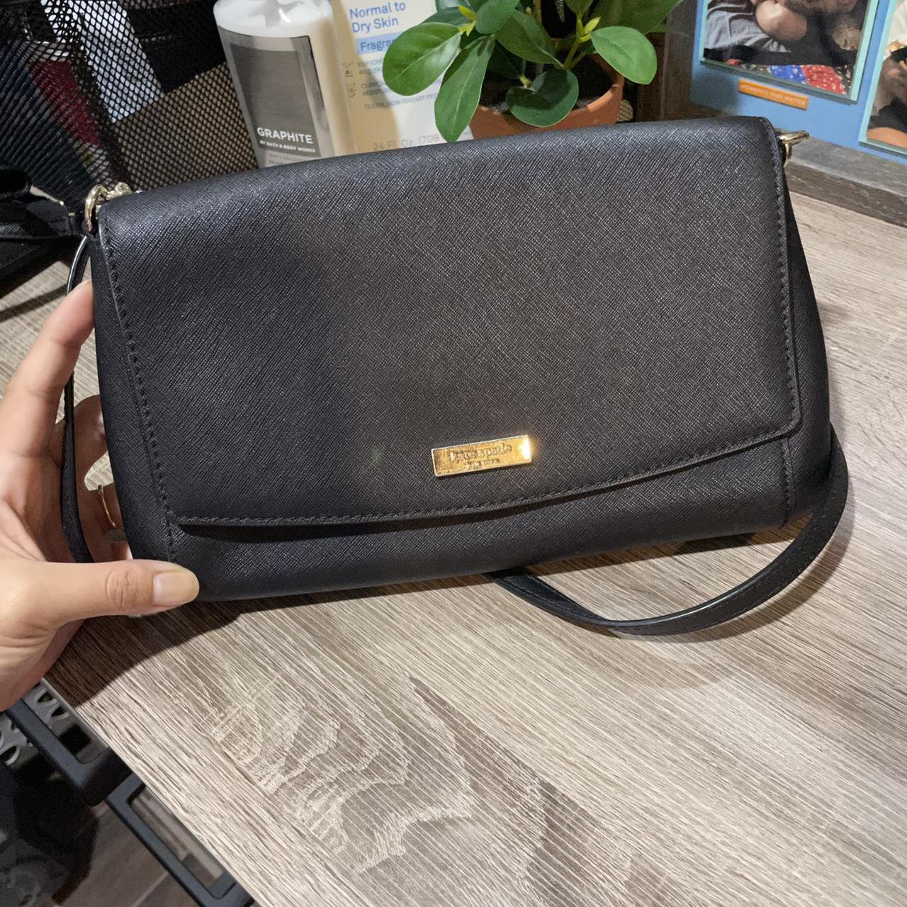 Kate Spade New York Women's Black and Gold Bag | Depop