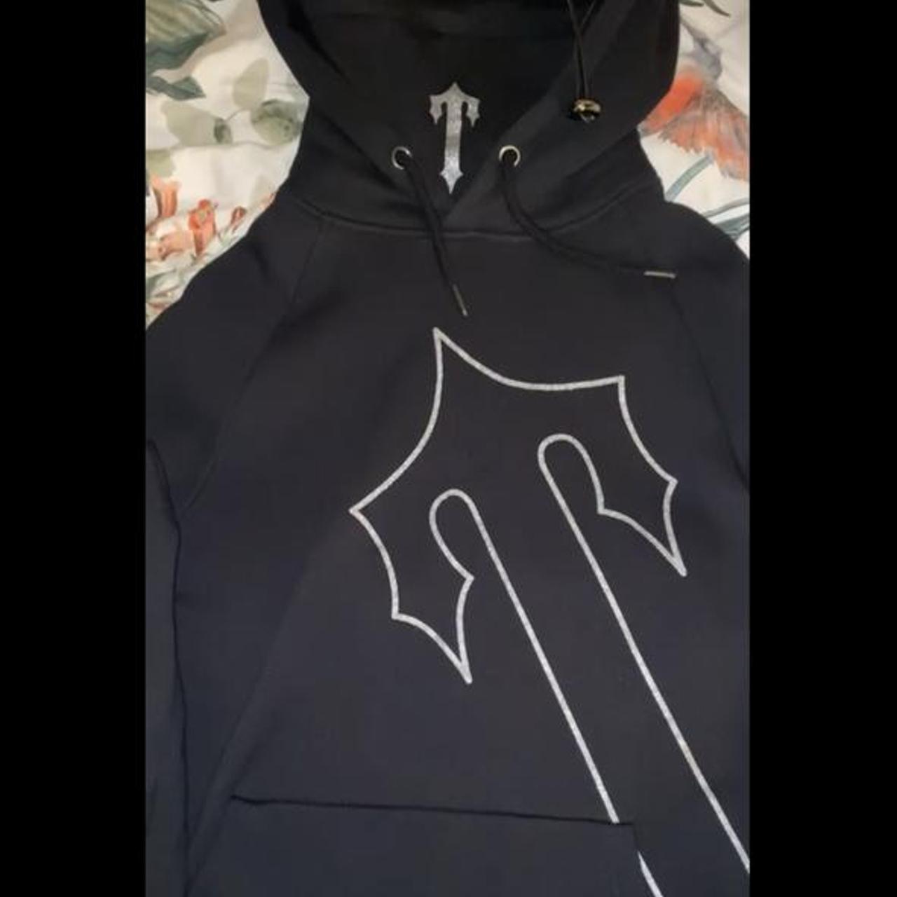 Trapstar black reflective snood hoodie size small. Depop