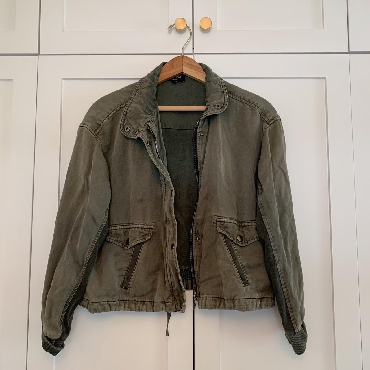 Splendid Women's Green and Khaki Jacket | Depop