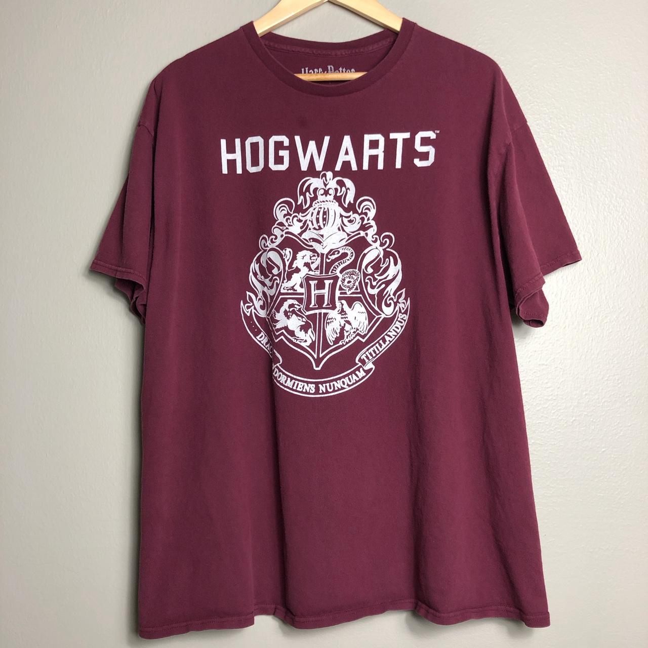 Harry Potter Hogwarts T Shirt Burgundy Red 2XL... - Depop