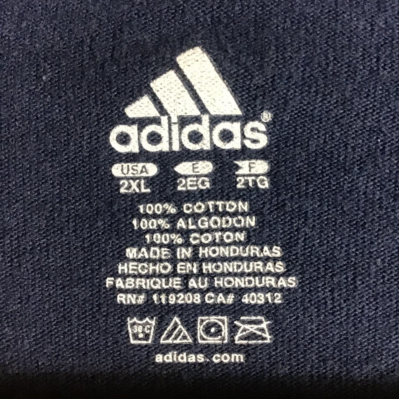 Adidas Notre Dame Football T Shirt Navy Blue Gold... - Depop