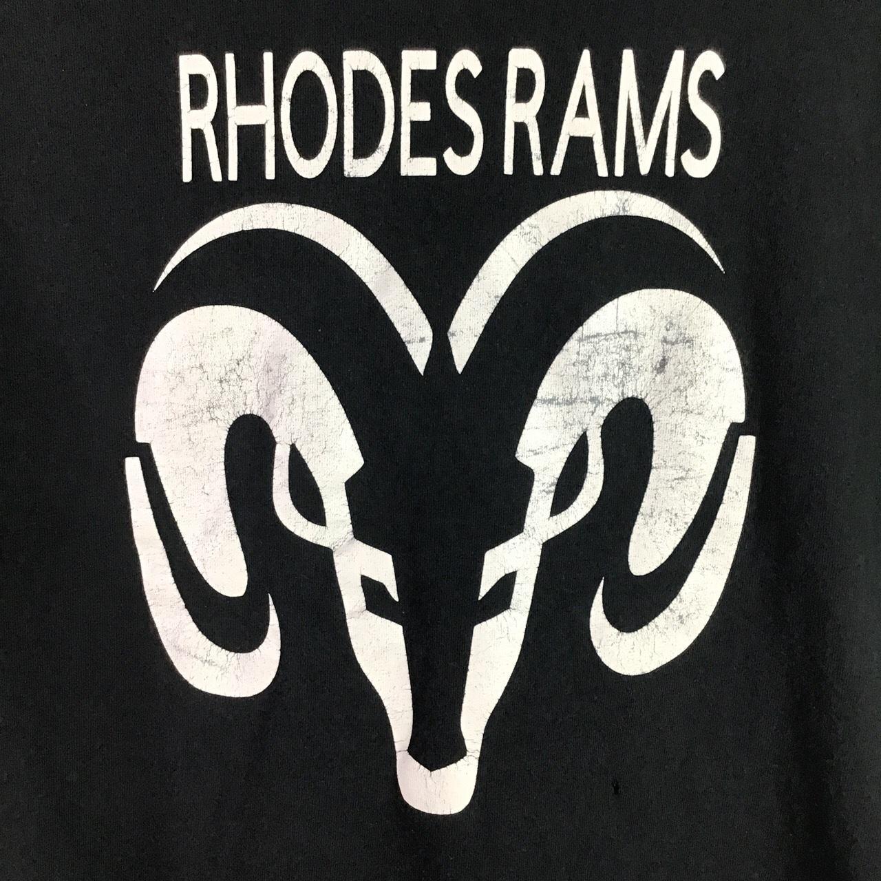 Rhodes Rams T Shirt Sports Y2K Vintage Retro Black... - Depop