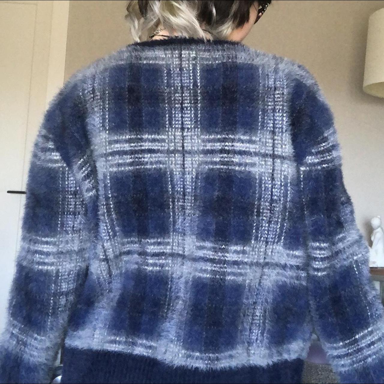 blue unif cardigan