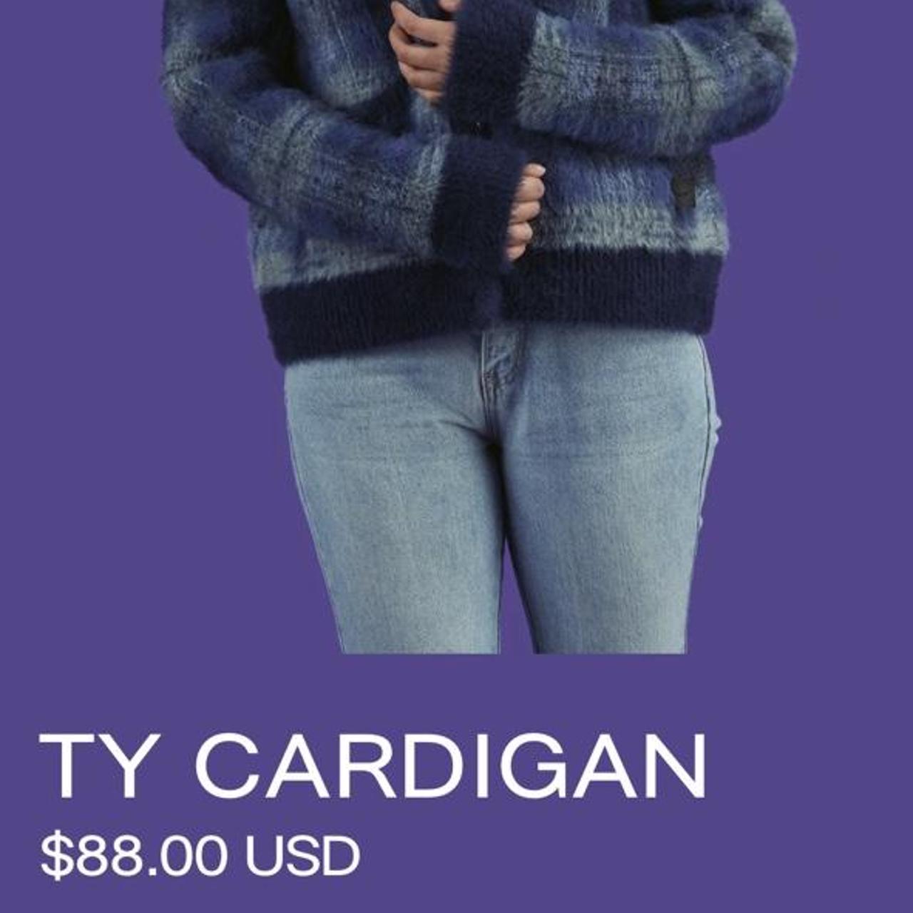 grey tie cardigan