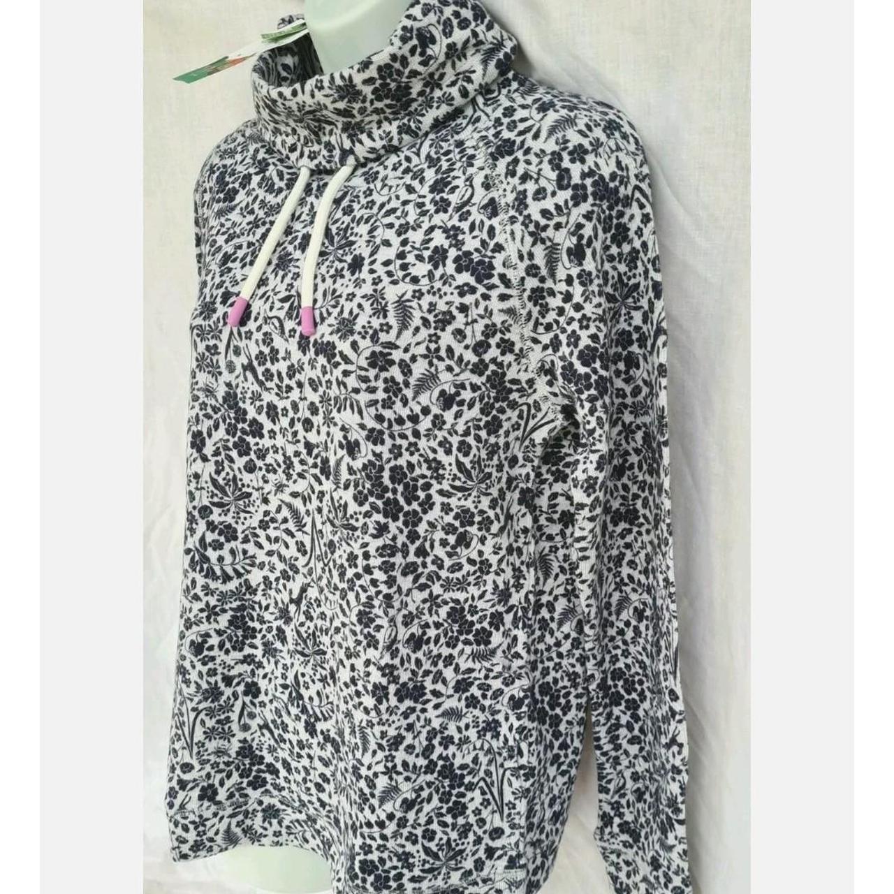 Joules Womens Nadia Print Funnel Neck Sweat Marl Depop