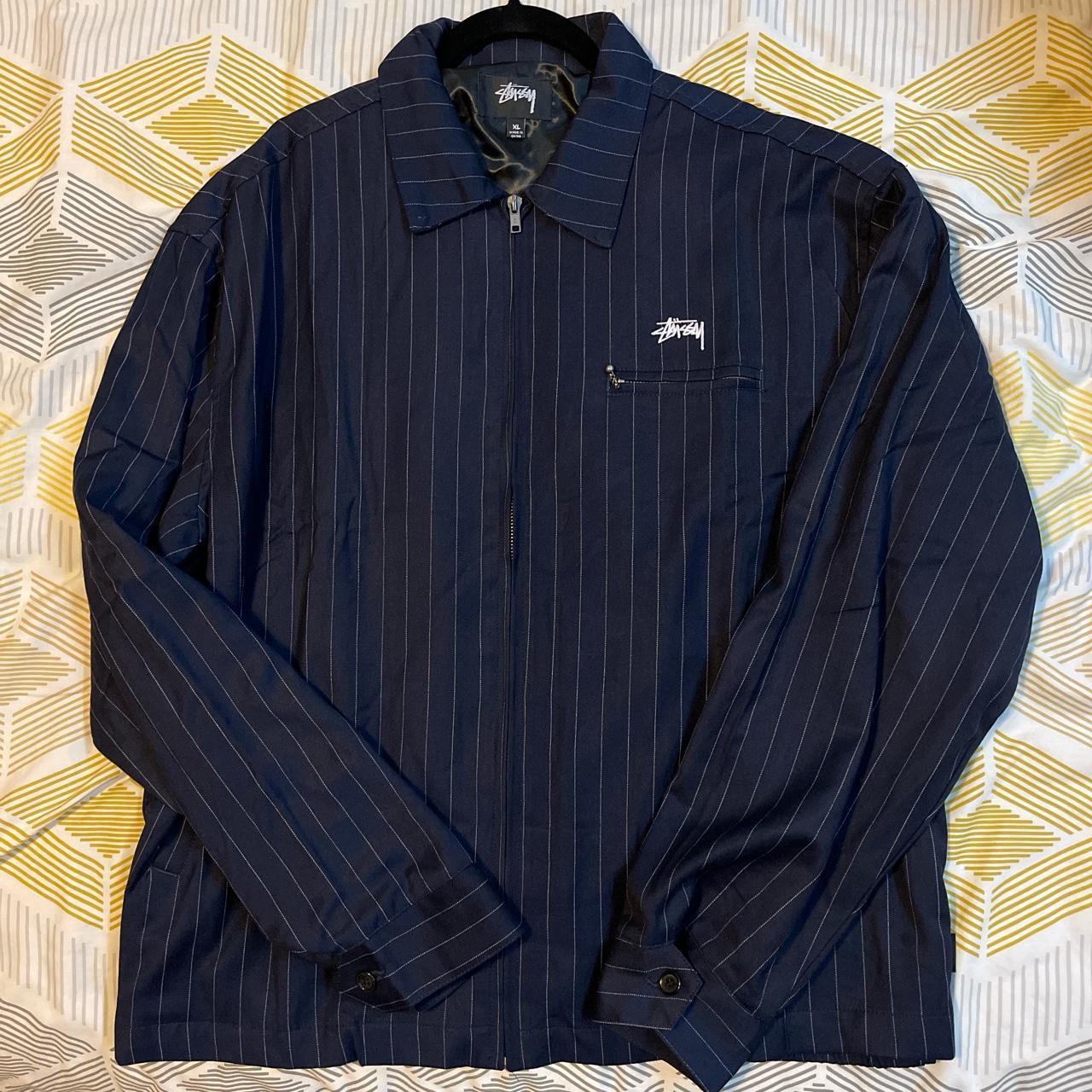 希少 stussy CDG Pin Striped Bing Jet XL 美品 ジャケット/アウター