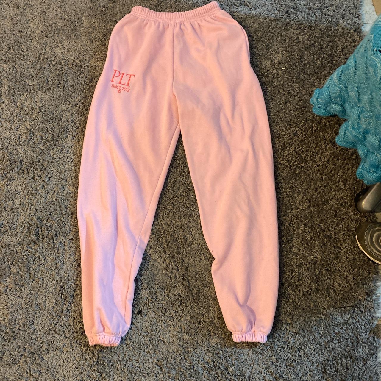 PRETTY LITTLE THING EMBROIDERED JOGGERS Barely Depop