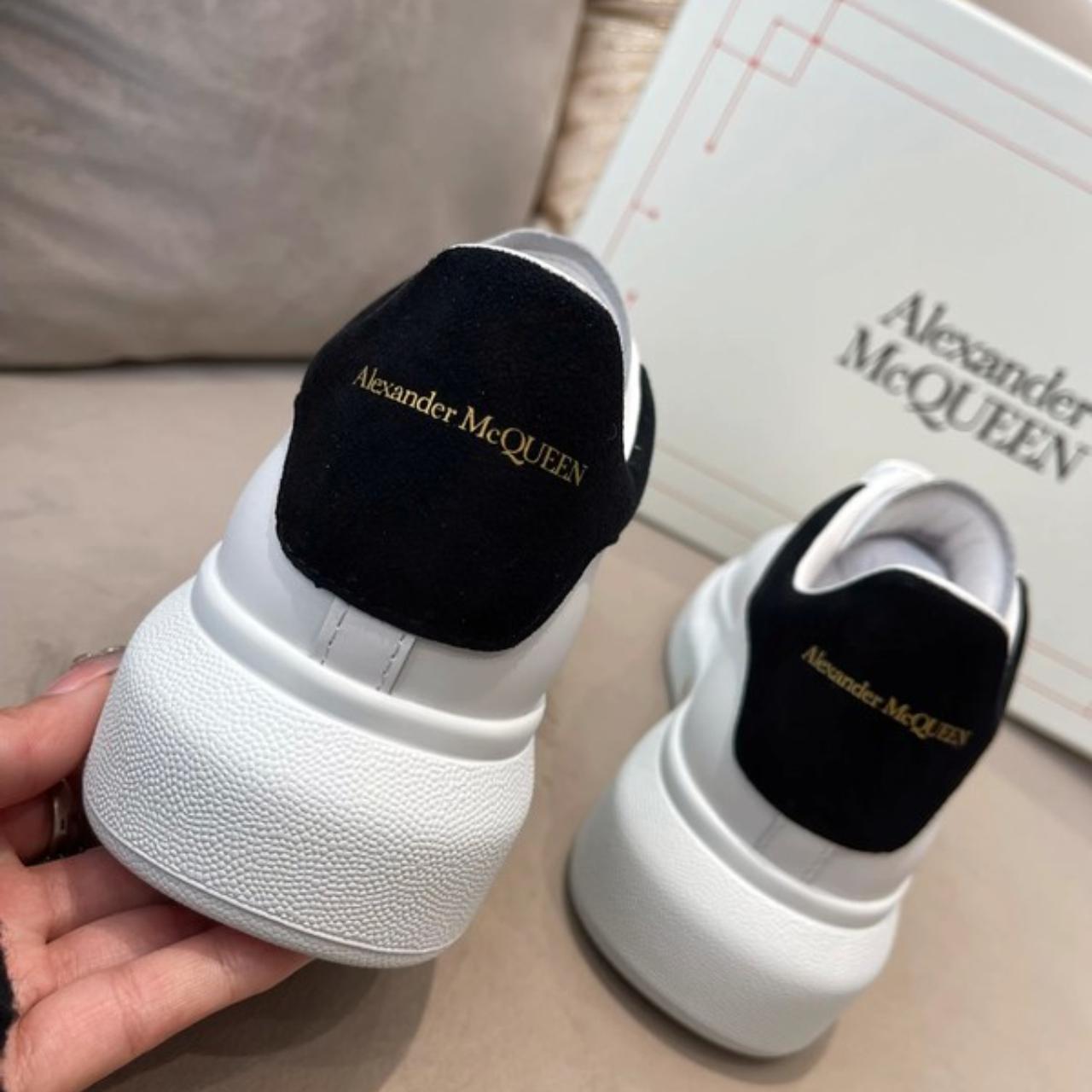 Alexander mcqueen black discount and white shoes