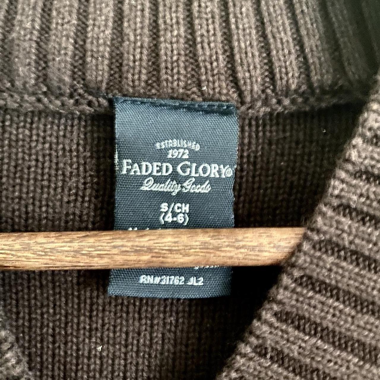 Vintage brown knit sweater with v neck. In great... Depop