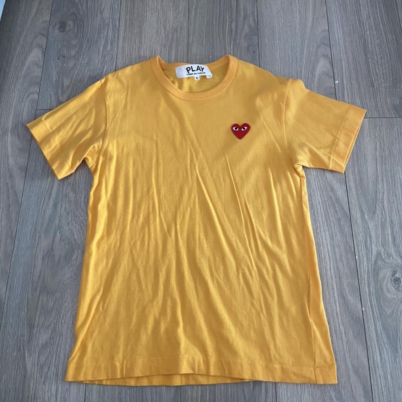 Yellow store cdg shirt